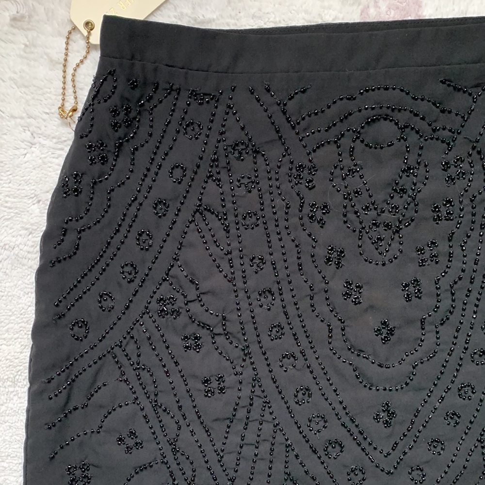 Forever 21 Special Collection Black Beaded Skirt Medium NWT